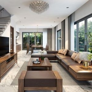 8 mẫu ghế sofa gỗ phòng khách trẻ trung, sang chảnh