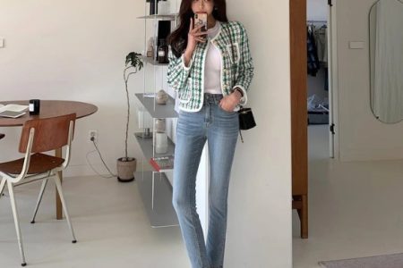 Cách phối quần skinny thanh lịch, tôn dáng