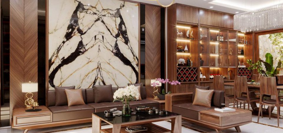 Ý tưởng trang hoàn nội thất phòng khách tuyệt đẹp từ gỗ tự nhiên